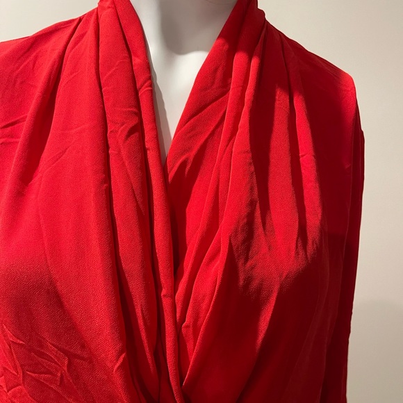 Vintage la chine classy by Galindo wang red blouse - Picture 2 of 7